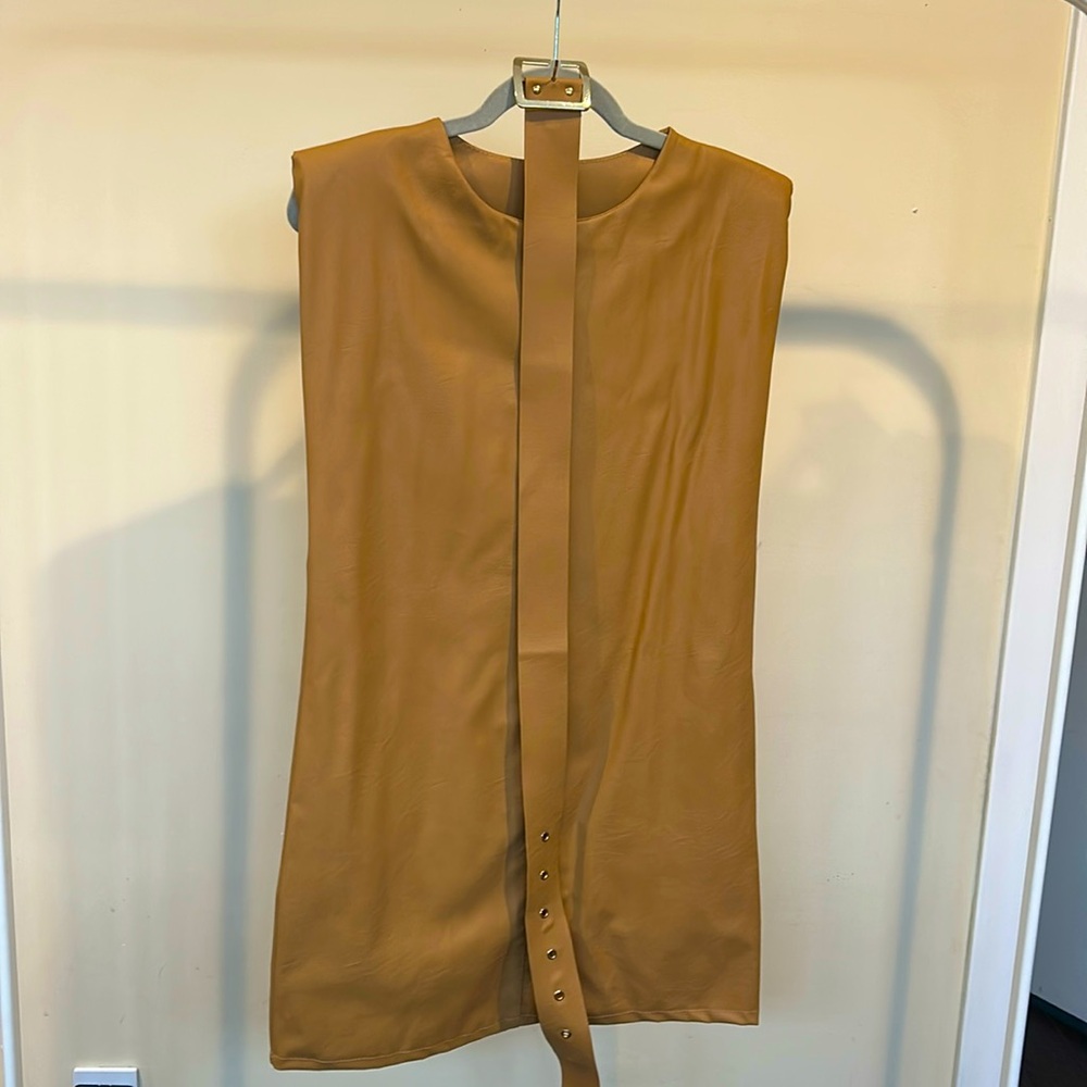 Venti 6- Vegan mini dress- color caramel- size XS